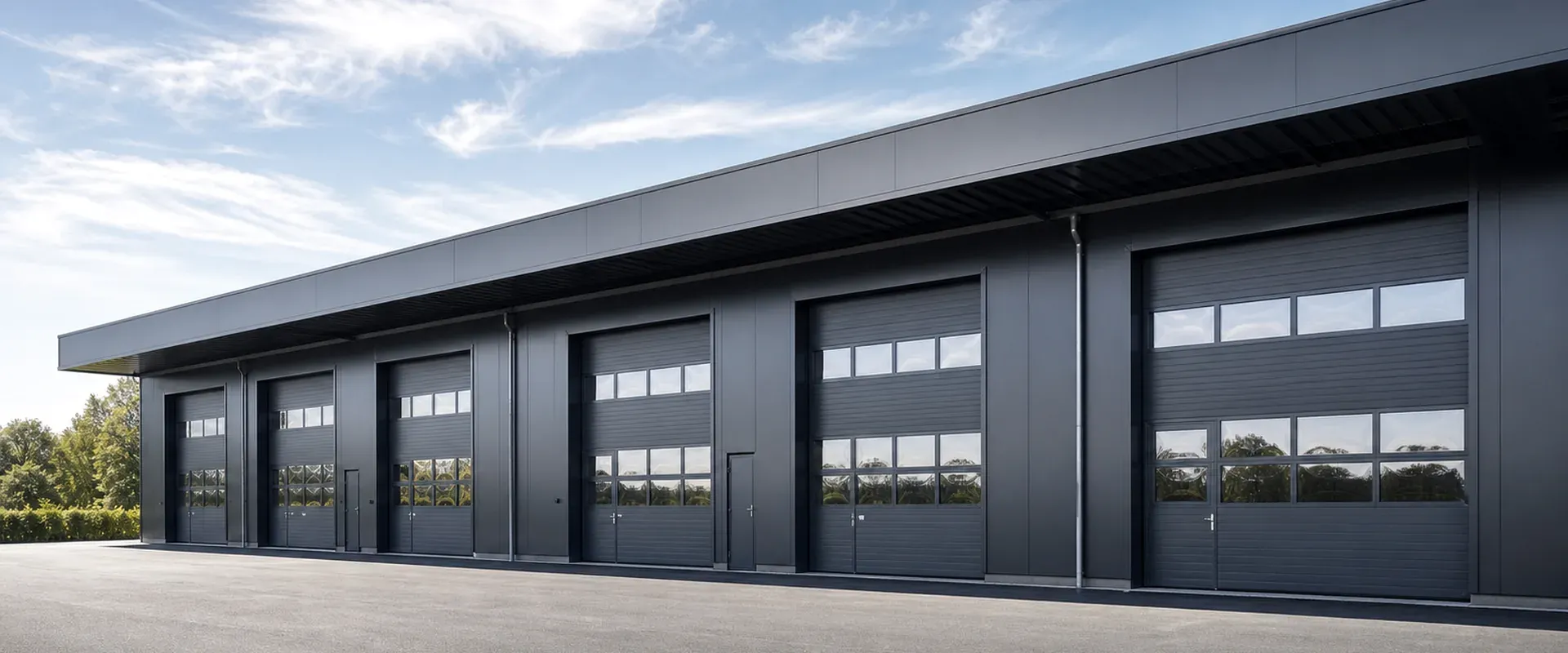 Industriegebäude mit Sektionaltoren der INDUSTRIE-TORE Staub + Partner AG